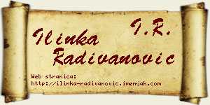Ilinka Radivanović vizit kartica